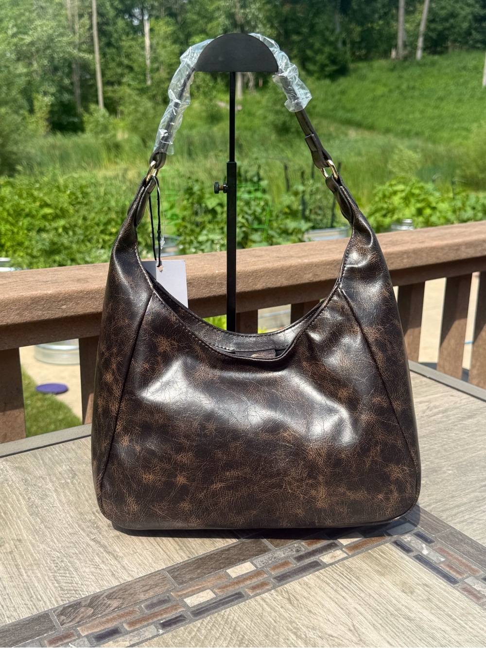 NWT Betsey Johnson Faux Leather Bow Hobo Shoulder Bag - Picture 4 of 8
